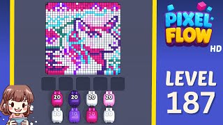 Pixel Flow Level 187 Solution Walkthrough