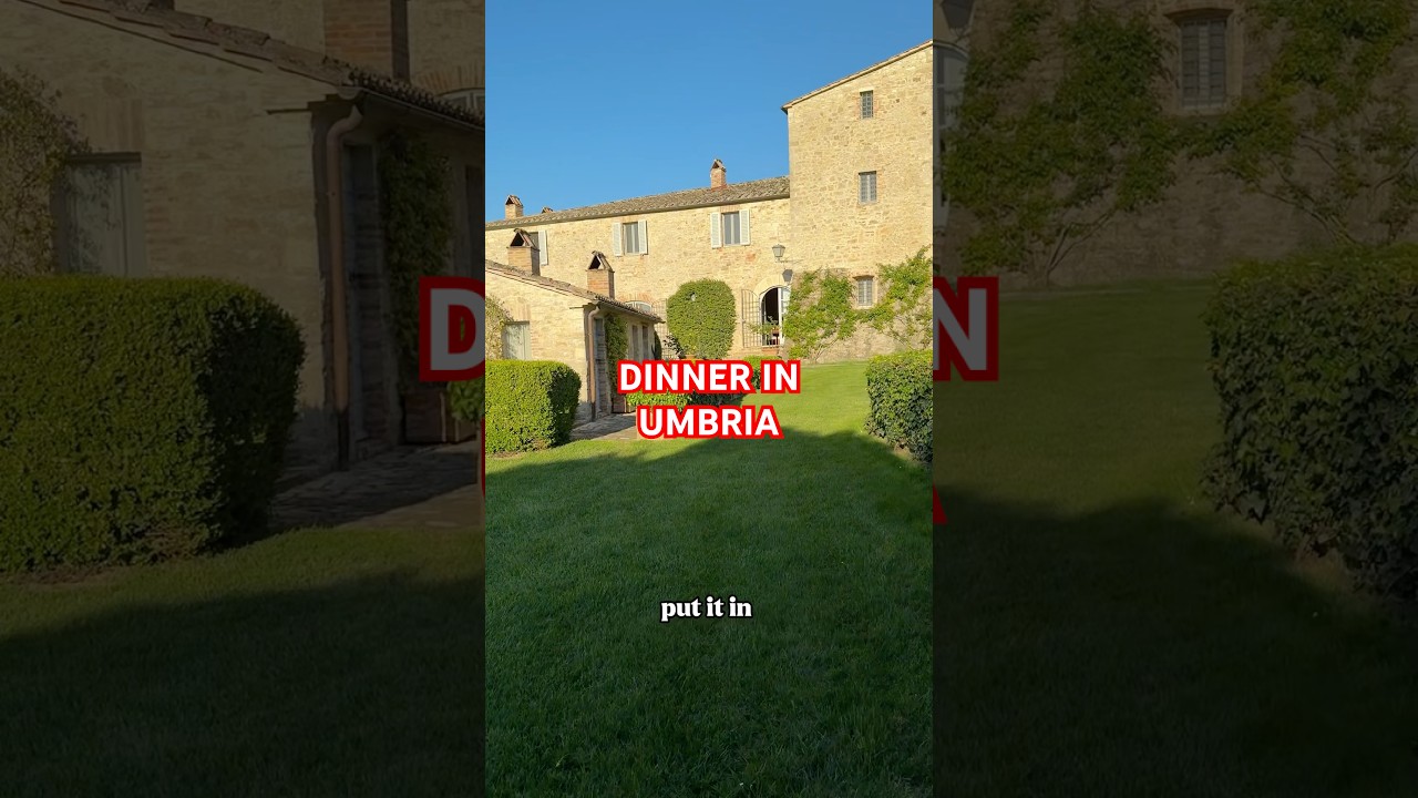 Dinner at the neighbors in Umbria, Italy.