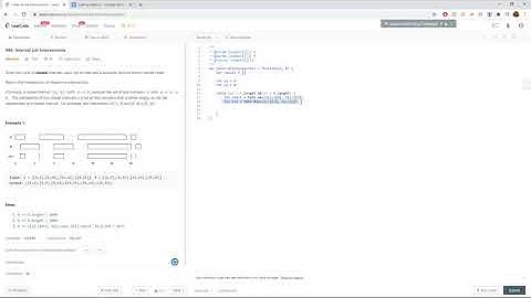 LeetCode 986:  Interval List Intersections