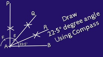 How to draw 22.5 degree angle with compass. shsirclasses.
