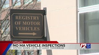 Massachusetts vehicle inspection sticker system remains down