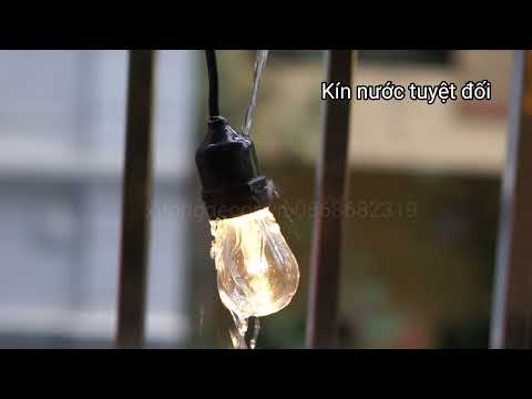 Video Dây đèn pingpong chống nước ngoài trời bóng Edison S14 - youtube