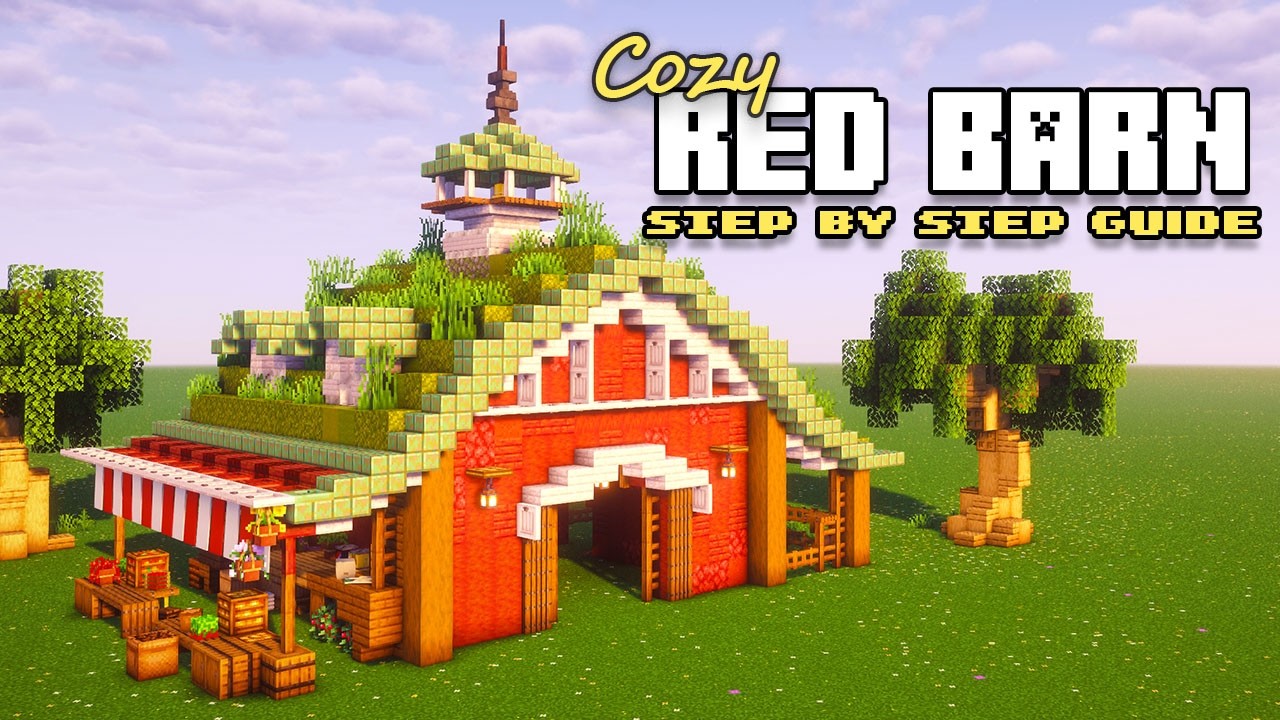 Red Barn Tutorial | Cozy Farm Build - YouTube