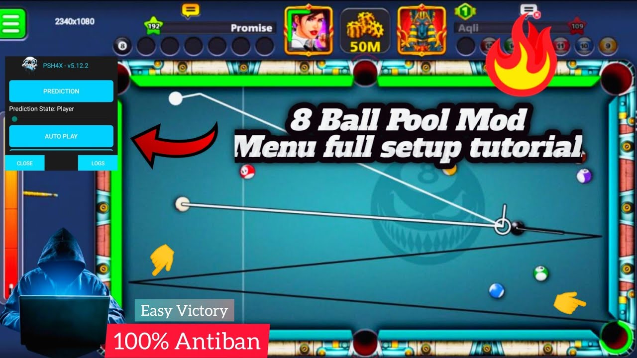 8 Ball Pool v5.12.0 Apk Mod [Mod Menu / Mira Infinita]