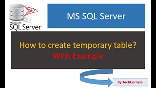 Part33 Temporary table | Local temporary table in SQL Server | SQL Tutorials | Beginners