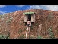 Build Undergroud Hut On The Cliff To Avoid Wildlife