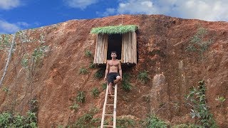 Build Undergroud Hut On The Cliff To Avoid Wildlife