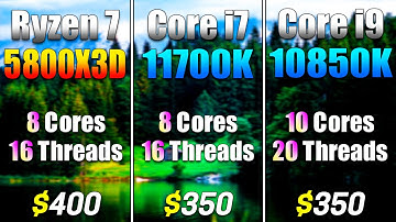 Ryzen 7 5800X3D vs Core i7 11700K vs Core i9 10850K | PC Gameplay Tested