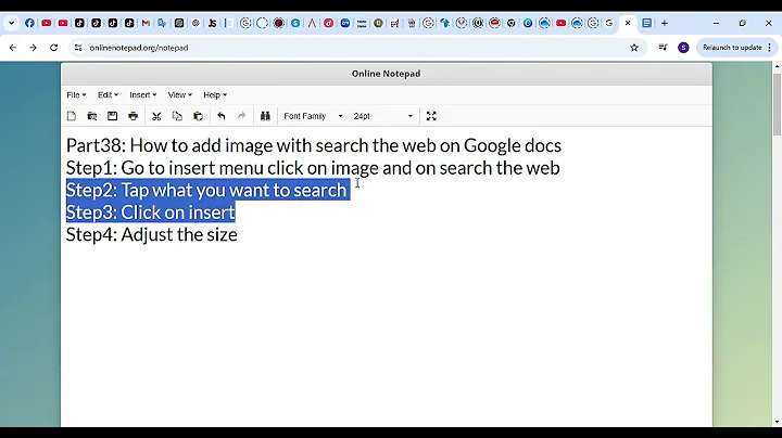 Part38 How to add image with search the web on Google docs