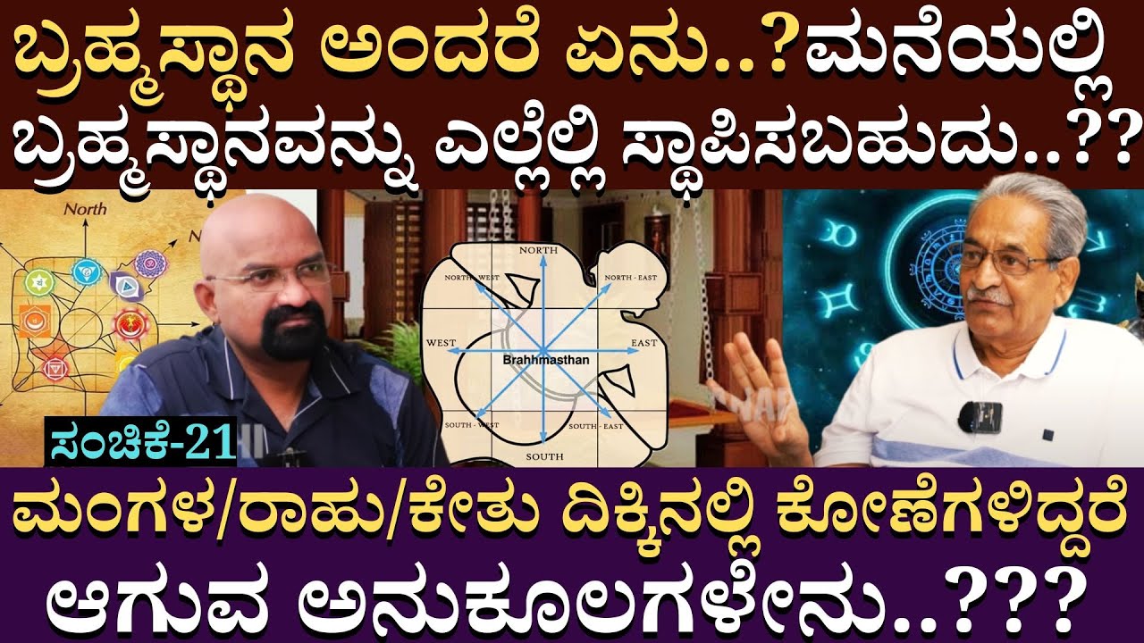 ಬ್ರಹ್ಮಸ್ಥಾನ ಅಂದರೆ ಏನು..?ಮನೆಯಲ್ಲಿ ಬ್ರಹ್ಮಸ್ಥಾನವನ್ನು ಎಲ್ಲೆಲ್ಲಿ ಸ್ಥಾಪಿಸಬಹುದು| Architecture Appanna| EP21