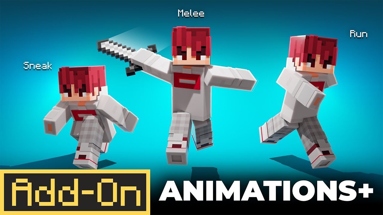 ANIMATIONS+ ADDON - The Best Player Animations for Minecraft Bedrock ...