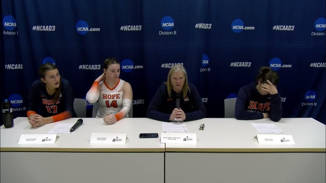 NCAA Division III Volleyball Hope Press Conference YouTube