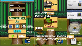 Timberman Source Code Clone for iOS (iPhone Gameplay Video) screenshot 1