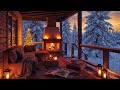 Peaceful Winter Productivity Jazz 🎄 Fireplace Sounds for Deep Focus & Calm Work Flow