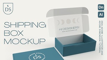 Een 3D-mockup voor een verzend-/postbus ontwerpen met behulp van Adobe Illustrator en Adobe Dimen...