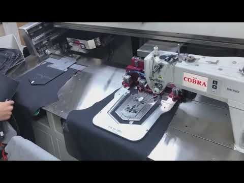 ماكينه تركيب جيب بنطلون خلفي