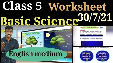 Class 5 Basic Science Worksheet 30/7/21|class 5 Basic Science chapter 1 full|@Educutz