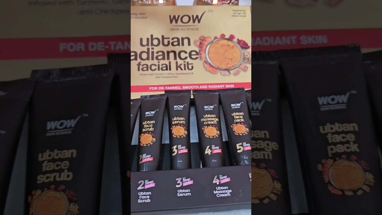 step by step facial at home with wow ubtan radiance facial kit 