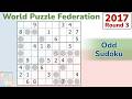WPF Sudoku 2017 Round 3 - Odd Sudoku