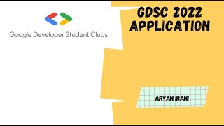 Google Developer Student Club Lead Application | Aryan Irani screenshot 5