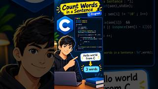 C Programming: Count Words in a Sentence 🔥 | Easy C Program for Beginners #shorts