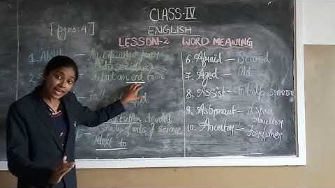 Class-4 | English | Lesson-2 | Part-1 | Word Meaning