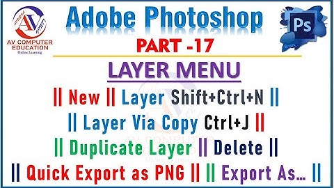 Photoshop LAYER Menu Tutorial in Hindi Part 17