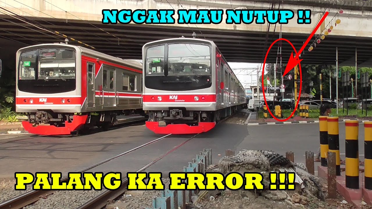 WADUDUH!! Palangnya Error JPL 01 Karet, Ada Momen Satisfying Kereta KRL Favorit !!