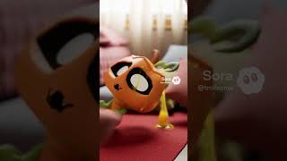 Bassie throwing eggs at gourdy (sora 2)