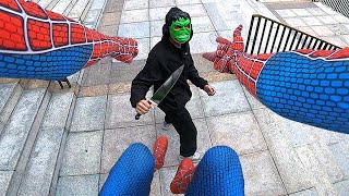 SPIDER-MAN vs CRAZY HULK THIEF In Real Life ( Epic Parkour POV )