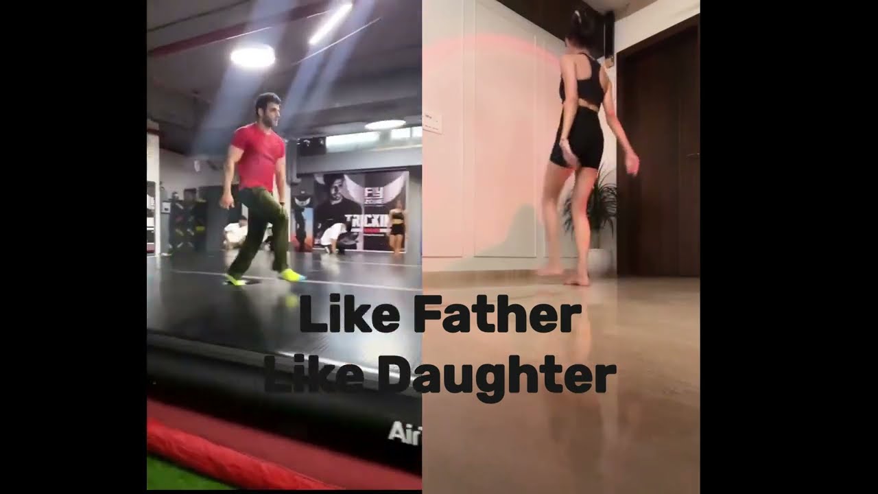 Like father like daughter || Ruhaanika Dhawann and Karan Patel Fitness Session