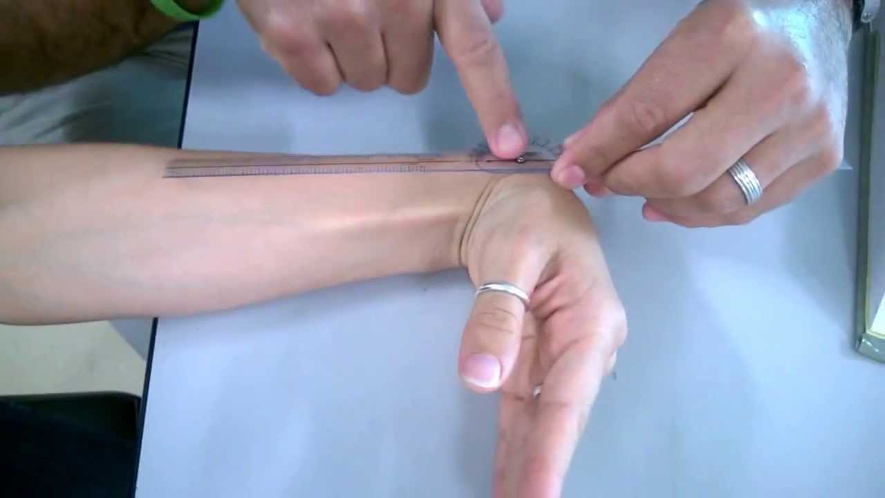 Goniometry Wrist Flexion - YouTube