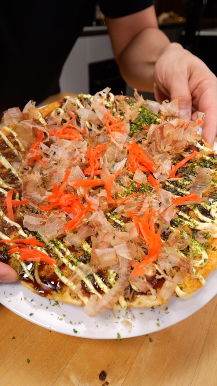 Spaghetti Pancake Okonomiyaki Style