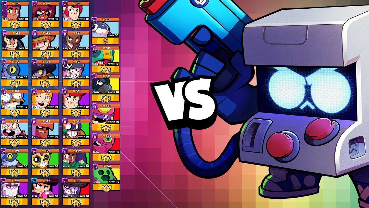 8 Bit 1v1 Vs Every Brawler All Update Info New Brawler In Brawl Stars Youtube - 8 bit release date brawl stars