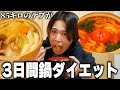 【ダイエット】85キロのデブが3日間鍋だけ食べたら何キロ痩せるの？