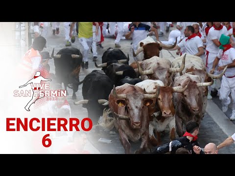 SEXTO ENCIERRO de San Fermín 2023 | Toros de Jandilla