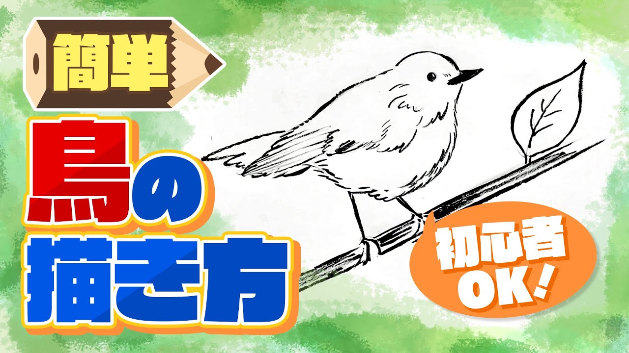 3分でわかる 誰でも簡単に鳥をうまく描く方法 絵本作家直伝 Youtube