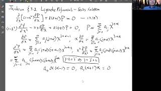 Jackson Section 3.2 Legendre Polynomials - Series Solution