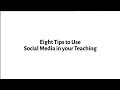 8 tips to include social media in your teaching