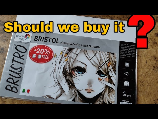 Unboxing & Review Of Brustro Ultra Smooth Bristol Paper 