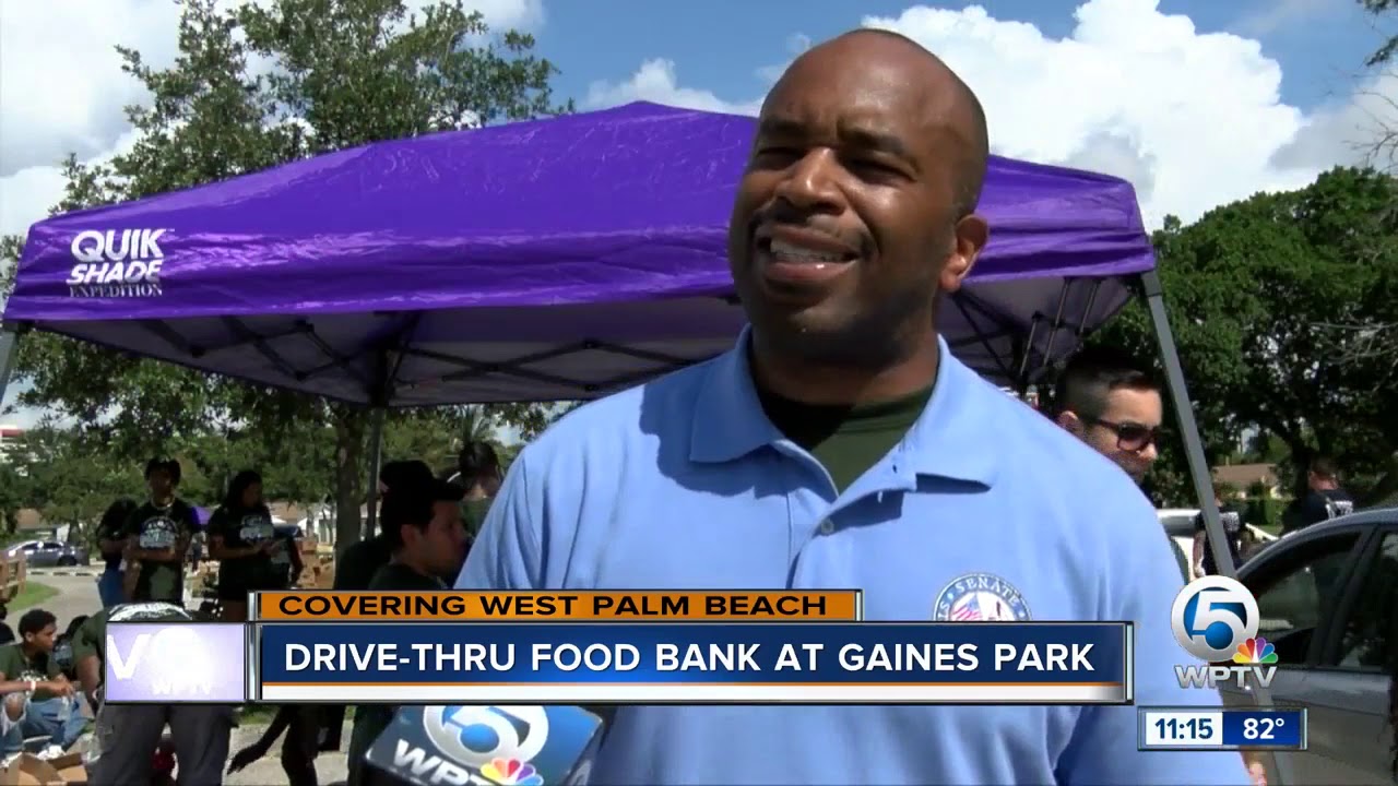 vero beach weather Drive-thru food bank held at Gaines Park