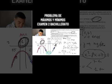 Problema Máximos y Mínimos Examen 2 Bachillerato | ProfeDMarquez
