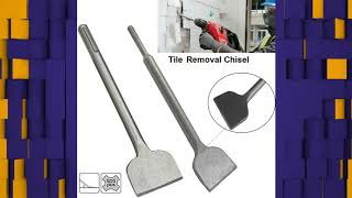 SDS Chisel Bit Floor Wall Tile Removing Straight & Angled Bent Chisel 75 x 280mm