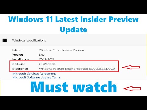 Windows 11 Build Insider Preview 22523 update || Must watch