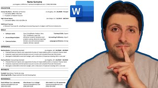 How To Make a Resume For Students | Microsoft Word screenshot 4