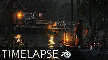 Fisherman coming back home || Blender Timelapse
