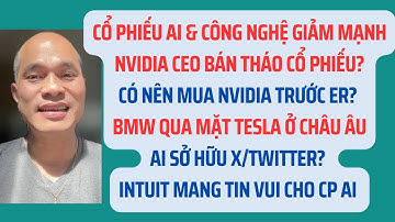 Cổ phiếu AI & công nghệ giảm mạnh. NVIDIA trước ER? BMW or Tesla? Intuit  & cổ phiếu AI?