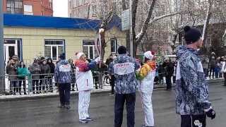Олимпийский огонь в Томске! Передача огня от Менгунова Курченко