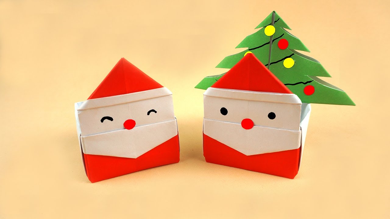 Weihnachtsmann Geschenkbox basteln- Weihnachtssachen basteln- Basteln für weihnachten