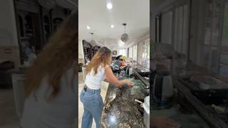 Keemokazis Sister Saby Spills Her Matcha All Over The Kitchen Counter